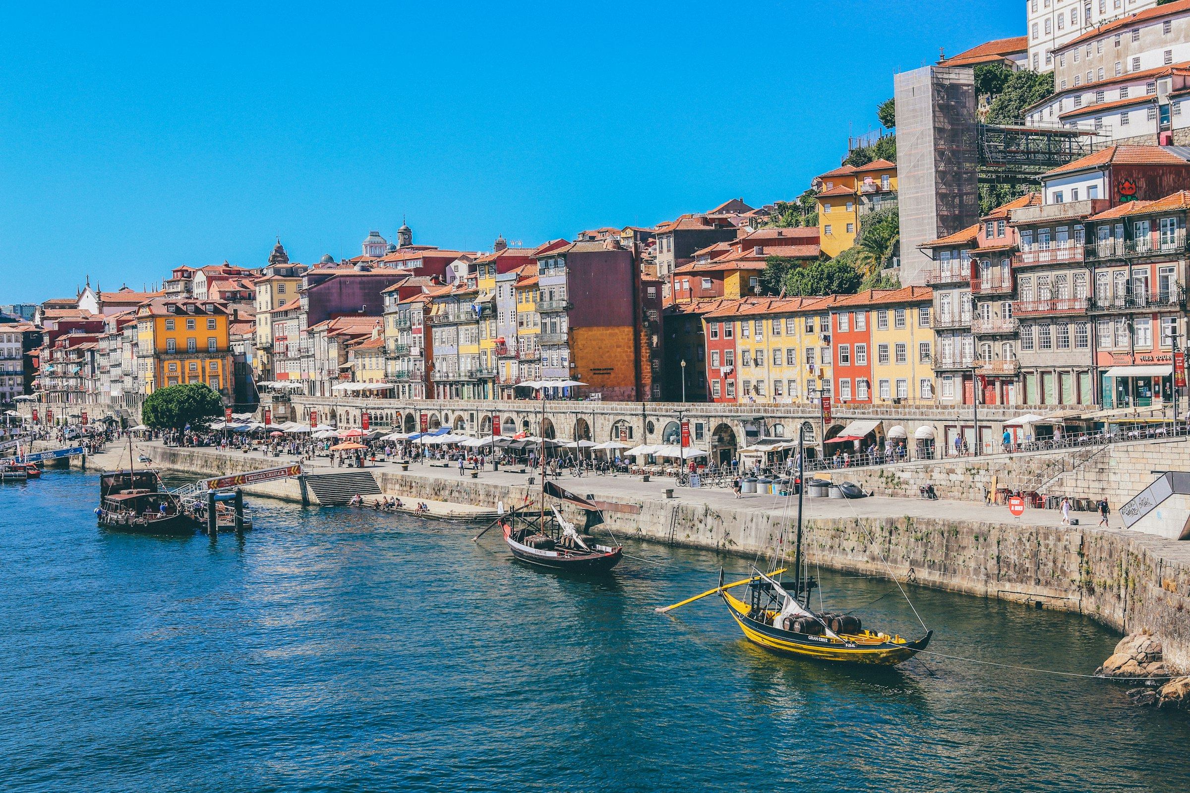 Houses on the riverside in Porto